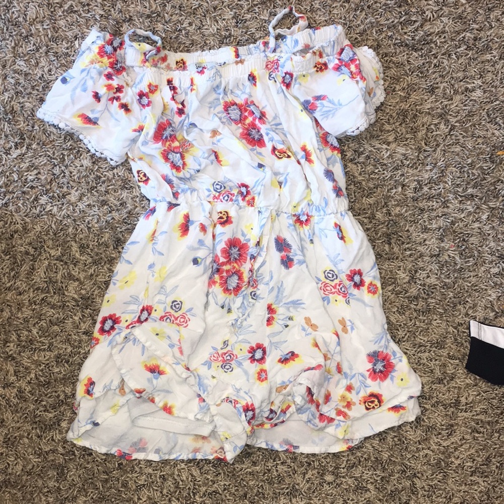 White floral romper